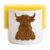 Ferrochef Farmhouse Highland Cow Ceramic Sponge Holder for Kitchen Sink, 3.03 x 3.94 in Cute Cow Dish Sponge Holder with Drainage Holes, Rustic Sink Organizer Gifts for Kitchen Decor