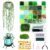 Fesorsi Beaded Plant Kit, Green Beads for Beaded Plants, DIY Home Decor Hanging Ornaments with Full Tools & Storage Box