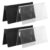 FESTFENDS 2pcs Plastic Triangular Desk Nameplate Holder Double-Sided Compact Business Name Plate for Office and Flexible Meeting Arrangements with Sleek Modern Design