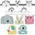 Feuid Gniea Elephant Pig Coloring Crowns – Back to School Gift 50 Packs Cute Animal Cartoon Pigeon Duck Book Character Paper Crown DIY Crafts Party Hats for Kids Students Classroom Celebration Decor