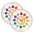 FewNvWa 2X Silent Wall Clock Kids Learning Telling Time Teaching Clock Orange Flower