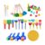 FewNvWa 30 Pieces Painting Sponge Seal Stamp Brush Kit EVA Absorbent Head Wooden Handle Educational Toy Suitable for Preschool Children