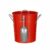 FewNvWa Double Layer Ice Bucket Metal Beverage Pail Chiller with Lid and Removable Liner Leakproof Insulated Core with Side Handles Suitable for Parties Setup Patio Gatherings Gift Giving, Red