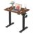 FEZIBO 32″ Small Electric Standing Desk Height Adjustable Desk, Dark Walnut