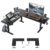 FEZIBO 75″ x 63″L Shaped Standing Desk Adjustable Height, Electric Stand up Corner Computer Desk, Sit Stand Home Office Desk with Splice Board, Black