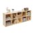 FFIHAKL 10 Cube Storage Organizer, 2-Tier Solid Wood Shelf Bookcase