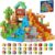 FGFXL Magnetic Blocks, 120-Piece 0.8in Building Magnet Adventure Game Set, Stacking Building Blocks Cubes Magnets for Kids, STEM Sensory Creative Toys Games for Toddler Boys & Girls