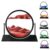 FHFTHYH Moving Sand Art Picture Liquid Motion, 3D Quicksand Décor, Deep Sea Sandscapes with Display Flowing Sand Frame for Relaxing, Desktop Office Home Decoration(Red)