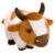 FIAEUGZKM Cute Realistic Cow Stuffed Animal, 11.8″ Soft Fluffy Farm Calf Plush Toy for Boys Girls Kids Adults, Brown and White