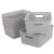 Fiazony 6-Pack Woven Plastic Storage Baskets, Lightly Gray Organizer Bins