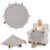 Fidget Blanket for Adults with Dementia,Fidget Sensory Blanket for Alzheimers Patients,Autism Sensory Products for Adults(Round – 50cm / 19.69 Inch) (Gray)