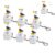 Fidget Keychain , Rechargeable Fidget Clicker with Real Sound and LED Light, Light Up Keyboard Fidget , Funny Interactive Desk Stress Relief Toy Gifts for Adults,white-6pcs