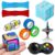 Fidget Sensory Toys Set for Adults 8 Pack with Fidget Spinner, Infinity Cube, 3 Rings, Fidget Pad, Flippy Chain, Spinning Top and More, Quiet Anti-Anxiety Desk Toys for Kids Teens