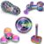 Fidget Spinners for Adults Teens, Metal Figette Set Sensory Ring Toys for Stress Relief, EDC Gadgets Tool Office Desk Decoration, Classroom Prize Birthday Gifts Boys Girls 5 PCS Rainbow Ages 15+