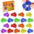 Fidget Toys Bulk for Kids, Quiet Sensory Flip Toys, 4-Sided Textured Silicone Desk Fidgets, Classroom Prizes, Party Favors, Calm Corner Toys for Kids and Adults (12)