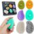 Fidget Toys Worry Stones for Anxiety:6 Pack Sensory Toys for Stress-Silent Fidget Stones-Autism Special Needs Stress Relief Silicone Pressure Relieving-Classroom Prizes-Pop it Party Favors for Kids
