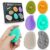 Fidget Toys Worry Stones for Anxiety:6 Pack Sensory Toys for Stress-Silent Fidget Stones-Autism Special Needs Stress Relief Silicone Pressure Relieving-Classroom Prizes-Pop it Party Favors for Kids