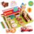FIIOEOY Wooden Montessori Toys, Farm Animal House for Toddlers 1-3 Year Old