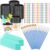 FillTouch 175 Pcs Mini Acrylic Paint Set for Gardening 50 Plastic Plant Pot Craft with Holes 25 Set Paint Strip with Brushes 100 Green Plant Label Your Own Pot for Gardening Activity