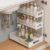 Fimor tiny pony 3-Tier Under Sink Organizer, Pull-Out, 1 Pack, White