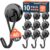 FINDMAG Black Magnetic Hooks, 40lb+ Magnetic Hooks for Cruise Cabins, Cruise Essentials 2026, Strong Magnet Hook for Locker Organizer, Kitchen, Classroom, Grill, Office, Home, Wall, 10 Pack