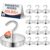 FINDMAG Magnetic Hooks, 12 Pack 110 LB Magnetic Hooks for Hanging, Silver