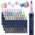 finenolo Double Line Outline Markers, 48 Colors Metallic Glitter Pens