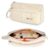 FINPAC Pencil Case, Corduroy Triangle Makeup Bag Kawaii Pen Bag Pouch