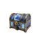 Fiorial Pirate Treasure Chest with Lock and Key, Antique Space Starry Sky Decorative Storage Box, Kids Pretend Play Treasure Box, Classroom Prize Container,Halloween Pirate Party Prop for Boys Girls