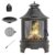 Fire Pit for Outdoor, 2 in 1 Wood Burning & Metal Chiminea, Includes Spark Screen Doors & Grill Grate for Patio Garden Backyard Bonfire Party