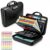 Fireproof Document Organizer with Lock Accordion Important Documents Box