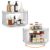 FIRJOY Lazy Susan Organizer for Cabinet, Pantry, Countertop (2 Tier 14″ x 10″ Clear – 2 Pack, Rectangular)