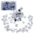 Firlar 124Pcs Magnetic Letters, Uppercase Alphabet ABC Magnets for Fridge Refrigerator, Foam Alphabet Letters Refrigerator Magnets Educational Tools for Spelling and Learning, White