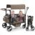 First Ride On Wagon Stroller Two Seaters Brown