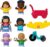 ​Fisher-Price Little People Toddler Toys Play for All Figure and Accessory Pack 9-Piece Set for Pretend Play Ages 1+ Years