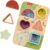 Fisher-Price Wood Baby Toy Sort and Grow Puzzle Silicone Shape-Sorting Activity with Wooden Board for Infants Ages 6+ Months