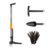 Fiskars Ergonomic Plant and Floor Care Set, 4 Pieces, Weed Cutter, Hoe, Trowel and Work Gloves, for Professional Bed Care, Black/Orange, 1082771