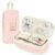 Fitvc Preppy Pencil Case for Girls, Large Initial Pencil Pouch for School Supplies, Portable Pink Pen Bag with Zipper, Cute Aesthetic Pen Box, Compartments Stationary Organizer for Kids Teens Adults