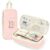 Fitvc Preppy Pencil Case for Girls, Large Initial Pencil Pouch for School Supplies, Portable Pink Pen Bag with Zipper, Cute Aesthetic Pen Box, Compartments Stationary Organizer for Kids Teens Adultsv