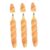 FIXOSHEE Ballpoint Pen Novelty Writing Pen 3pcs Plastic Bread Shaped Orange