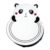 FJMQHU Kids Swivel Chair Sensory Chair Wobble Chair Rotating Stool with Panda Seat and Stable Rubber Base PP Material for Balance and Coordination Training S, White
