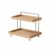 FJMQHU Kitchen Shelf 2 Tier Storage Rack Stand With Wooden Layers And Metal Brackets Arrangement Suitable for pantry counters coffee stations vanity tops craft rooms shared, Cherry Wood Color