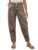 Flamingals Mid Rise Straight Leg Pants Women Stitch Detailing Workout Dressy Cropped Pants Spring Summer Trendy Mocha 2XL