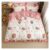 Flannel Four-Piece Winter Thick Warm Quilt Cover Sheet Pillowcase Cartoon Printing – Soft 100% (Color : E Size : King) (F King)