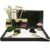 Flasunire Zen Garden Kit – Mini Zen Sand Garden Beautiful Japanese Gift Set Decor, 12.5 x8in Sand Tray, Meditation Gifts, Sand Tray Therapy Desktop Meditation Room, 15 Accessories and 6 Tools