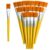 Flat Paint Brush Set 20 Pcs, 1 Inch Handmade Flat Brushes for Artists, Large Acrylic Paint Brushes for Acrylic Oil Watercolor Painting, Big Oil Paint Brushes & Body Art Tool for Rock Painting (20 Pcs)