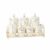 FLCPJGV Ceramic Storage Jar Organizer Set with Marble Style Canister Glass Window Iron Spoon Holder Airtight Container for Everyday Use Suitable for Home, White