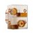 FLCPJGV Hamster Cage Clear Acrylic Animal Habitat Stackable Enclosure Starter Kit Easy Maintenance Suitable for Pet Care Bedroom Display Single, Orange, 2-Layer Large Wheel
