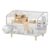 FLCPJGV Hamster Cage Transparent Spacious Hamster House Luxury Cage Habitat Small Animal Portable Assembly with Pp Wood Suitable for Bedroom pet Lovers