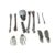 FlekmanArt Halloween Skeleton Prop Set Human Model Kit with Skull Spine Hands Feet andLimb for Decor Display